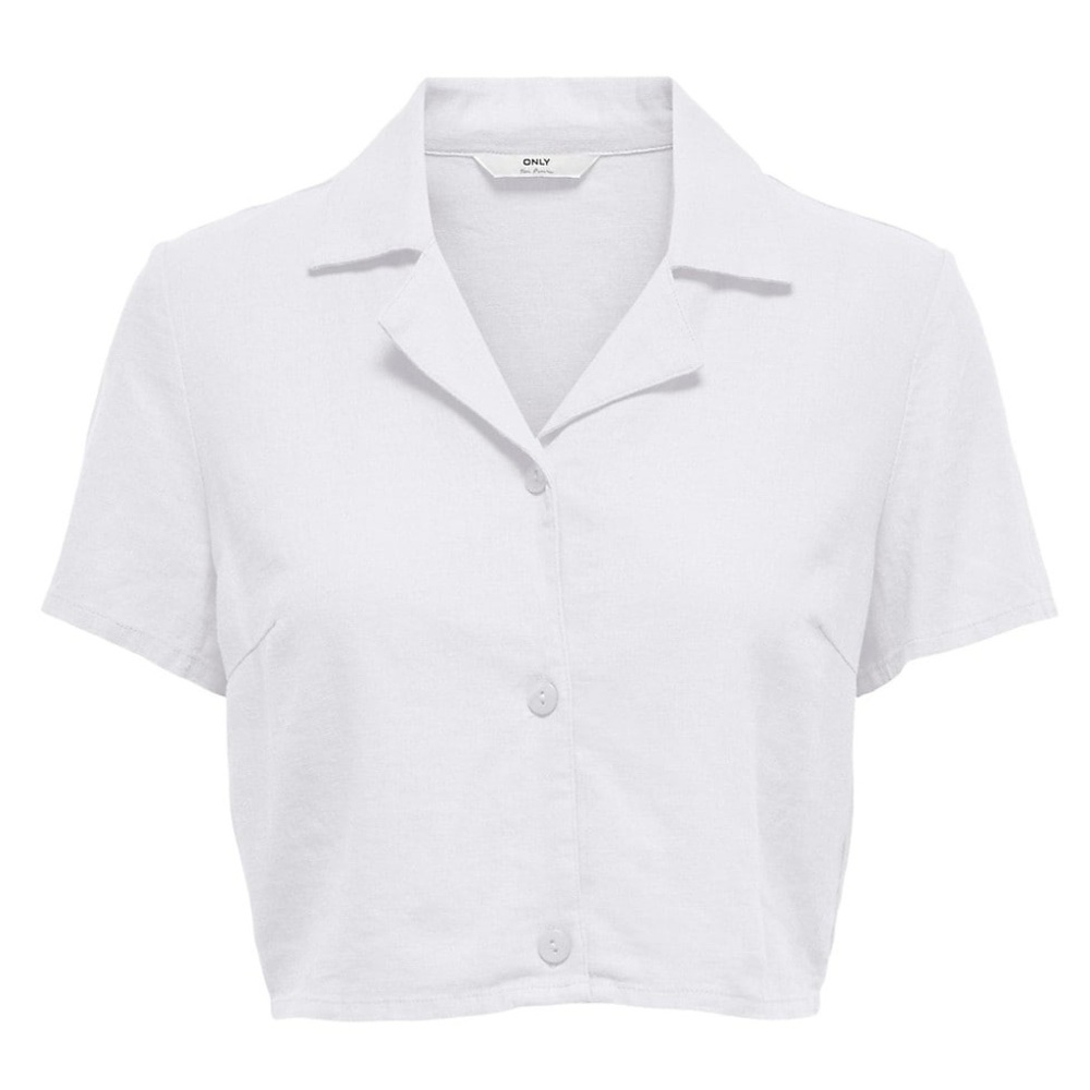 ONLY Cropped Linen Blouse Women’s Large